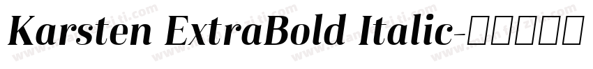 Karsten ExtraBold Italic字体转换